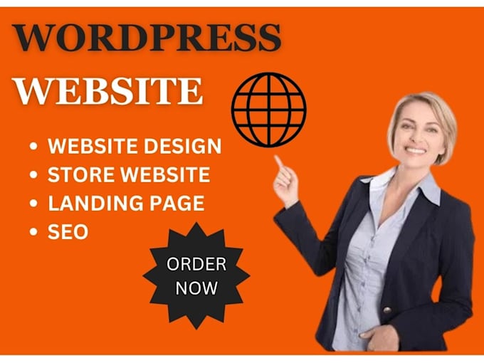 Gig Preview - Build responsive wordpress website blog website mordern website redesign website