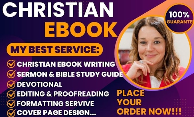 Gig Preview - Write, edit, and format christian ebook, sermon, bible study guide, devotionals