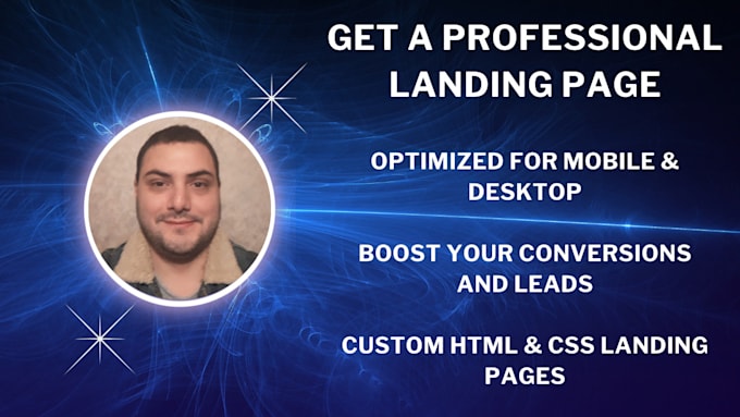 Gig Preview - Design a modern responsive landing page using HTML and CSS with SEO optim