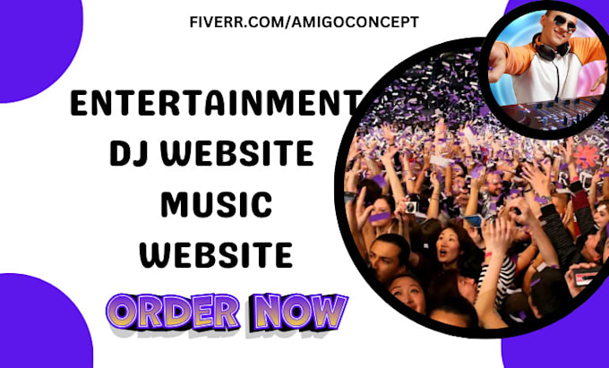 Gig Preview - Design music website event website artist website dj author website music store