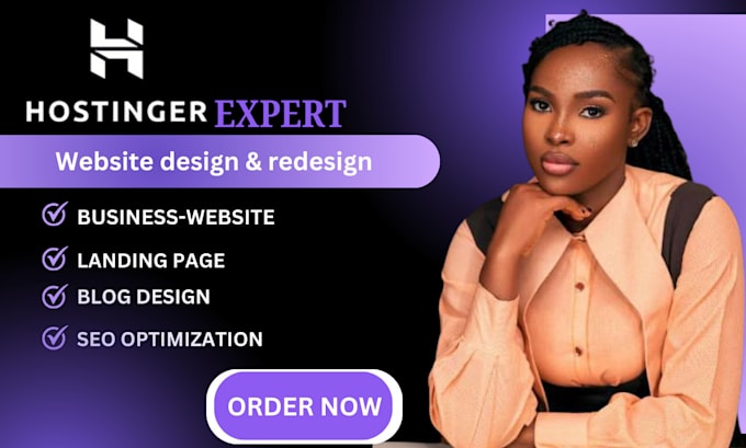 Gig Preview - Hostinger website design hostinger website redesign hostinger website design