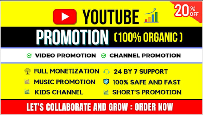 Gig Preview - Do super fast organic youtube video promotion and monetization