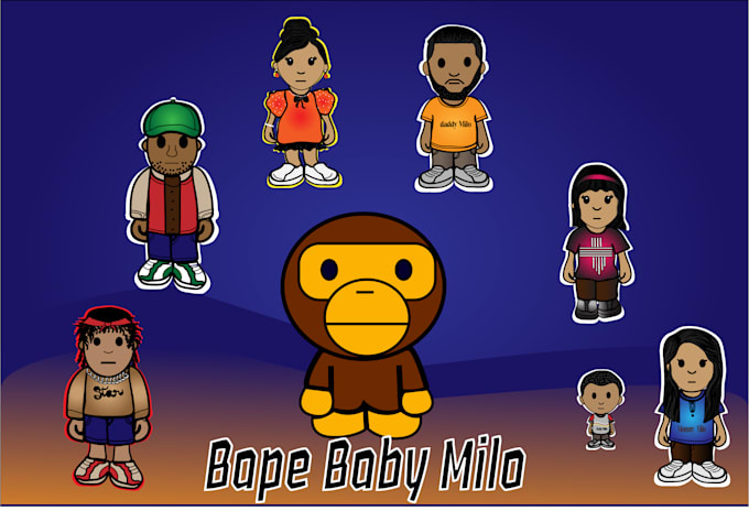 Gig Preview - Draw awesome baby milo character portrait illustration