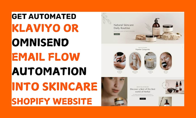 Gig Preview - Automate klaviyo or omnisend email flow automation on skincare shopify store