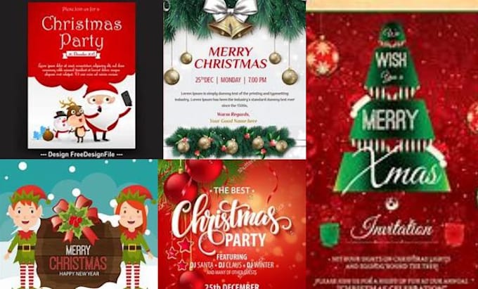 Gig Preview - Design christmas and new year invitation greeting and thanksgiving card