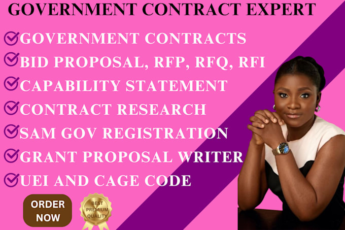 Bestseller - research for government contract and respond to  rfp rfi rfq proposal writing