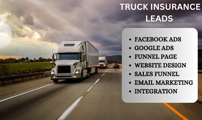 Gig Preview - Generate verified car insurance leads auto insurance trucking insurance website