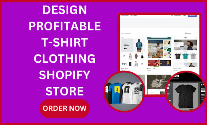 Bestseller - design clothing website fashion shopify website custom t shirt design printful