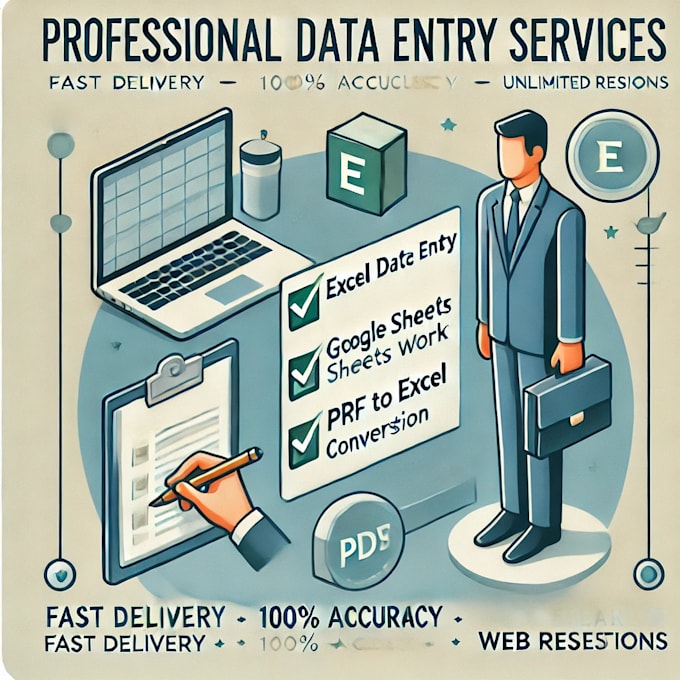 Gig Preview - Perform high speed data entry and organize your data