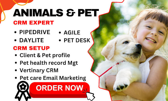 Gig Preview - Setup pet  animals pet desk keap daylite evet daysmart hippo agile digitail crm