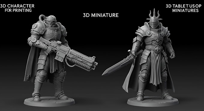 Gig Preview - Do 3d sculpting 3d character for 3d printing warhammer 40k 3d miniature 3d model