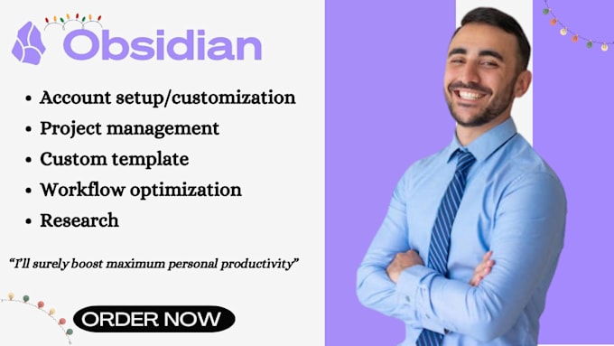 Gig Preview - Create custom obsidian setup with ai integration to boost your obsidian workflow