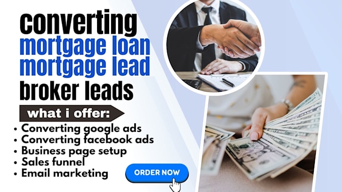 Gig Preview - Generate mortgage leads mortgage loan mortgage ads mortgage broker landing page