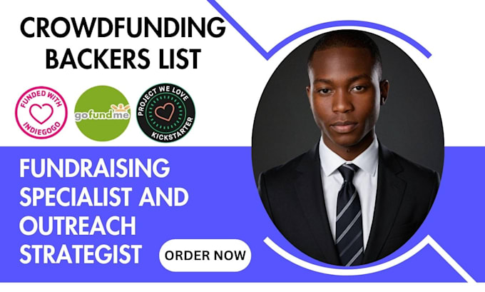 Bestseller - supply fundraising backers list for kickstarter gofundme crowdfunding campaign