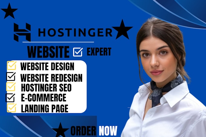 Gig Preview - Hostinger website design hostinger website redesign hostinger website design