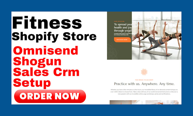 Gig Preview - Setup omnisend fitness shopify store marketing shogun fitness ecommerce website