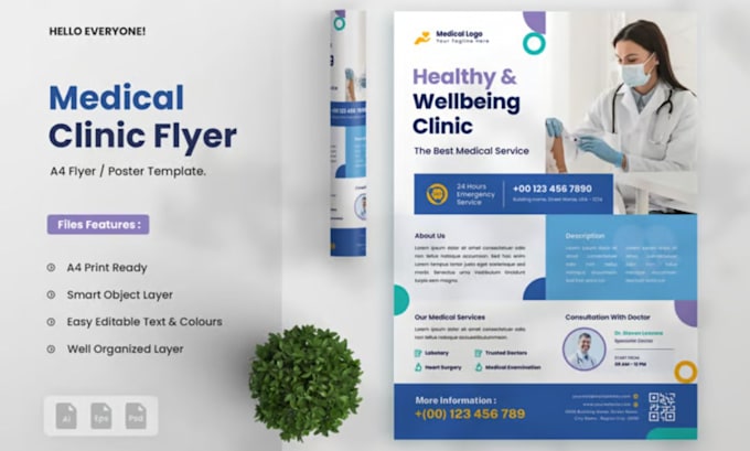 Gig Preview - Design medical flyers, brochures, healthcare and home care flyers on canva