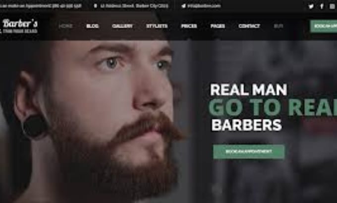 Gig Preview - Design barber website barbershop booking cosmetology beauty salon landing page