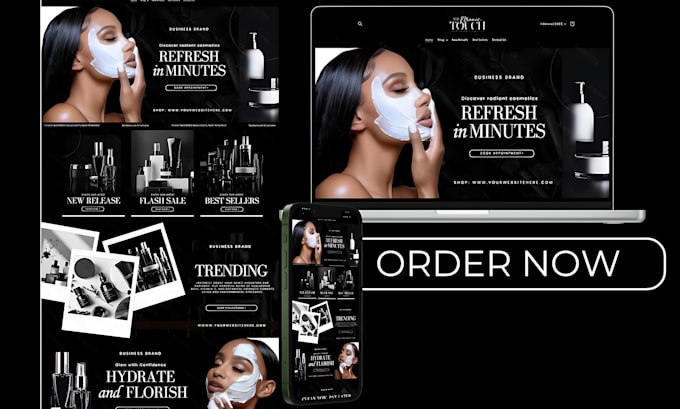 Gig Preview - Design skincare shopify beauty spa store skin care website skin care store