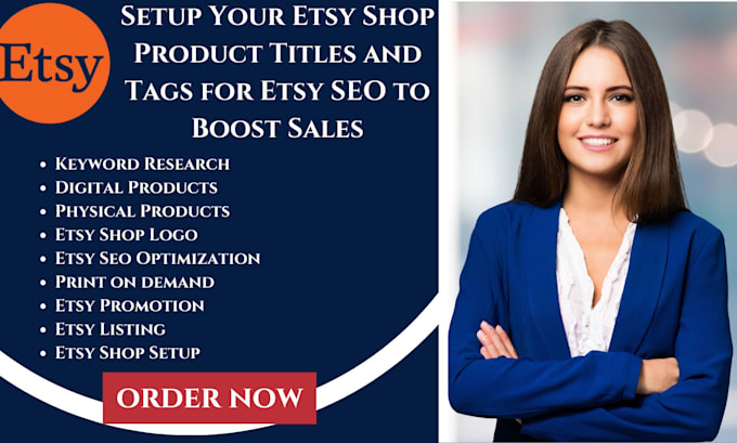 Gig Preview - Setup your etsy shop product titles and tags for etsy seo to boost sales