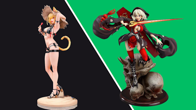 Gig Preview - Create 3d anime model, toy, tabletop, miniature, figurine for 3d printing