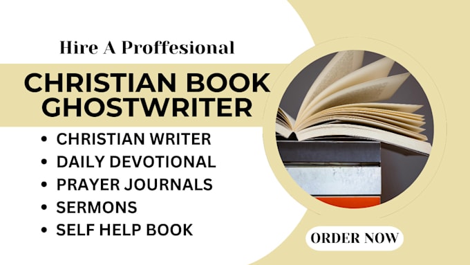 Gig Preview - Christian ghostwriting, daily devotional book writer, ghost ebook prayer journal