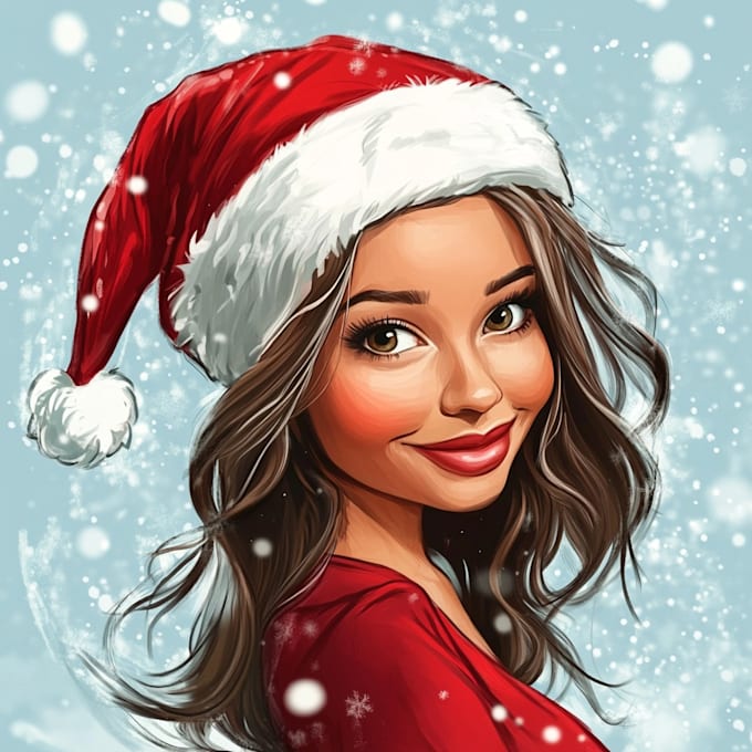 Gig Preview - Draw amazing christmas cartoon portraits and caricatures