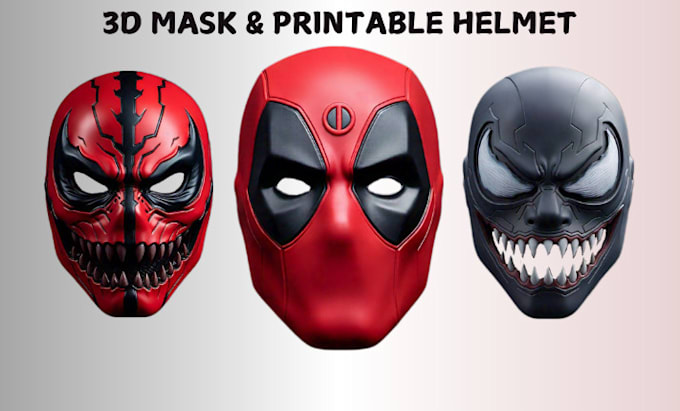 Gig Preview - Do 3d mask mask 3d helmet oni mask halloween mask 3d cosplay model for printing