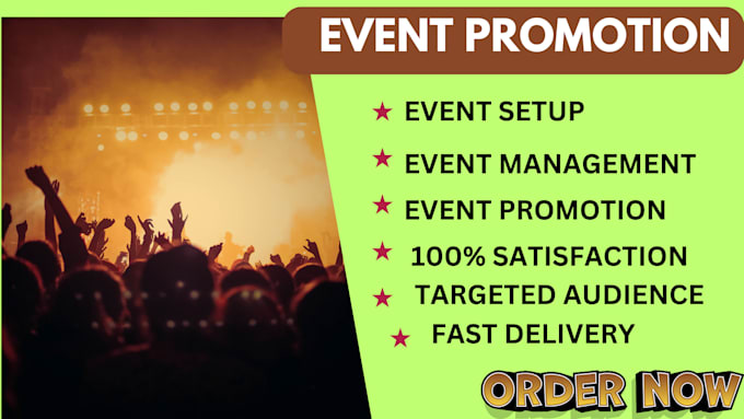 Gig Preview - Massively promote your event, ticket booking, concert, and webinar