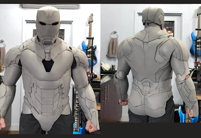 Gig Preview - Do wearable 3d cosplay creation model full knight armor model halloween 3d mask