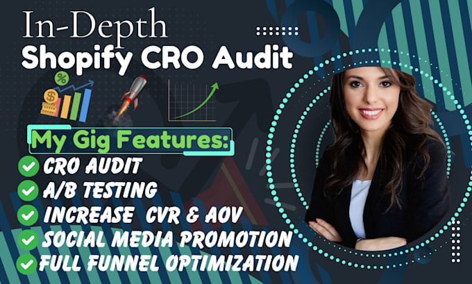 Gig Preview - Do ptimization of shopify cro, cro audit, boost shopify sales, shpoify marketing