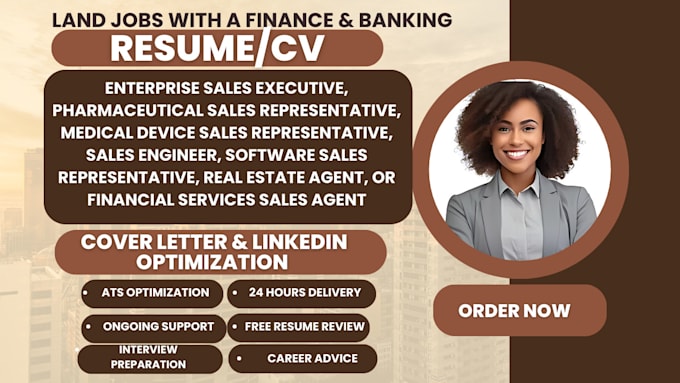 Bestseller - write a sales representative CV, sales engineer, real estate agent resume