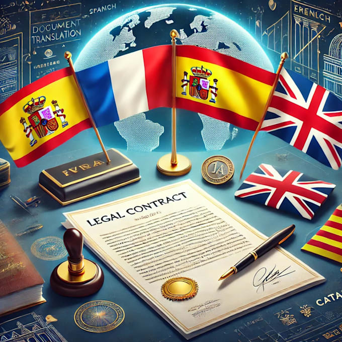 Gig Preview - Provide expert legal translation between spanish, english, catalan and french