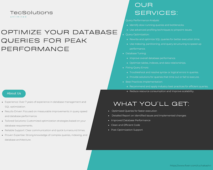 Gig Preview - Optimize your database queries for peak performance