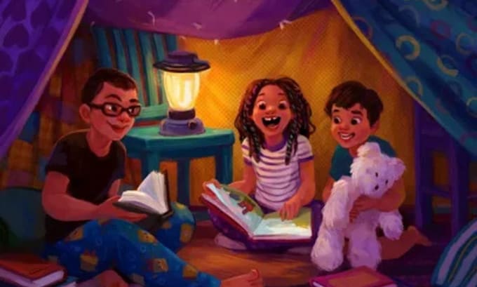 Gig Preview - Do children book illustration children story illustration kids activity book