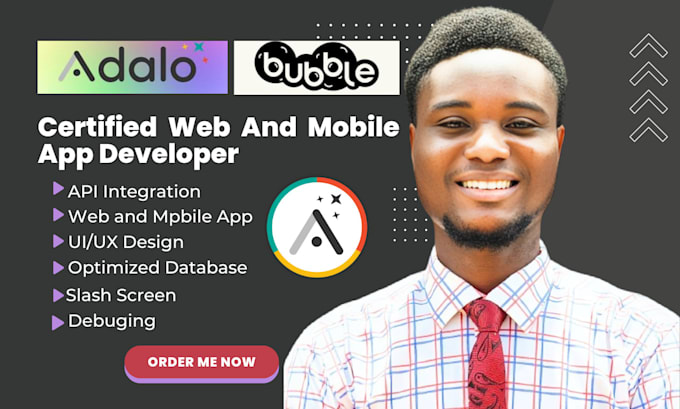 Gig Preview - Develop a custom web and mobile app using adalo, bubble io outsystem