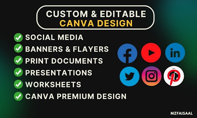 Gig Preview - Create stunning canva designs for your business or personal needs