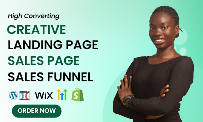 Gig Preview - Sales pages landing page design sales funnel lead capture squeeze page