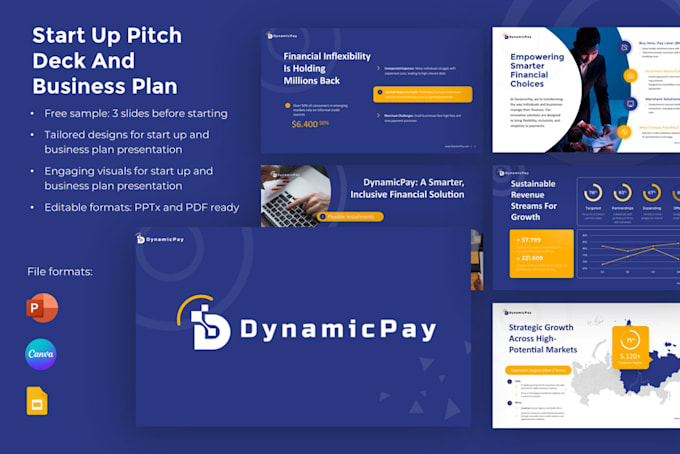 Gig Preview - Design startup pitch deck and business plan presentation within 24 hour