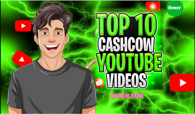 Gig Preview - Create and edit best top 10 cash cow youtube video editing