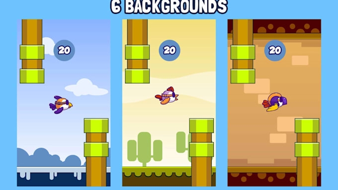 Gig Preview - Create a flappy bird style endless game, develop 3dflappy bird, flappy bird game