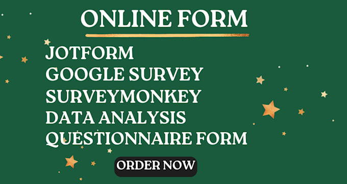 Gig Preview - Create online form  questionnaire survey form on jotform