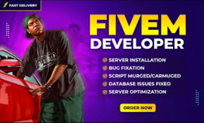 Gig Preview - Be your fivem server developer ,fix, modify your server and server setup