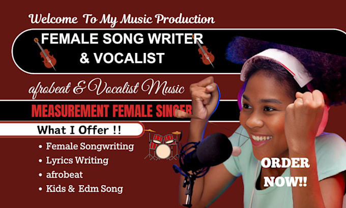 Gig Preview - Be your afrobeat female singer, soulful female singer and song writer