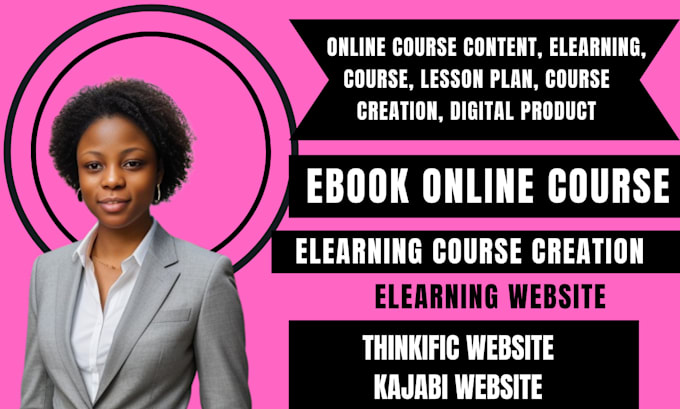 Gig Preview - Create ebook online course website, kajabi website,   sales funnel landing page