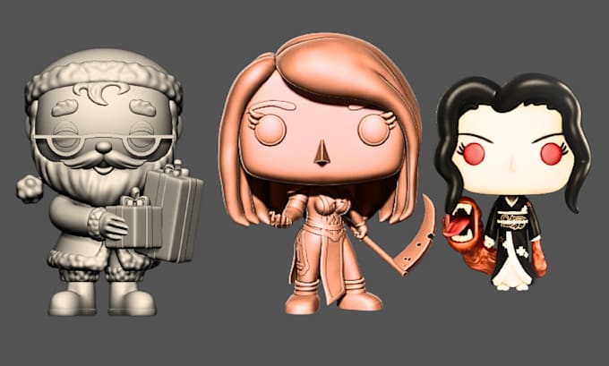 Gig Preview - 3d funko pop model 3d toys 3d chibi cartoon character for 3d printring