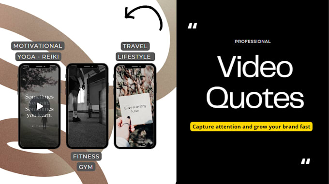 Gig Preview - Create viral short videos with quotes for instagram reels, tiktok, and youtube