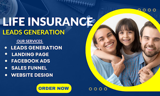 Gig Preview - Generate medicare life insurance health insurance home care insurance leads