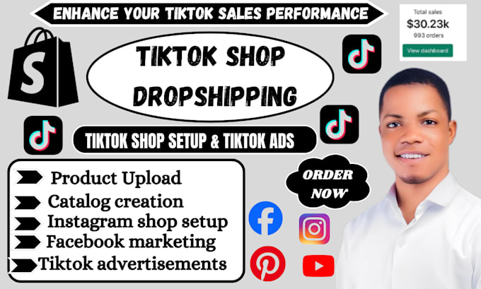 Gig Preview - Setup, manage tiktok shop, tiktok shop ads, tiktok dropshipping