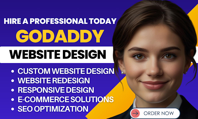 Gig Preview - Godaddy website redesign godaddy website design, develop godaddy website design